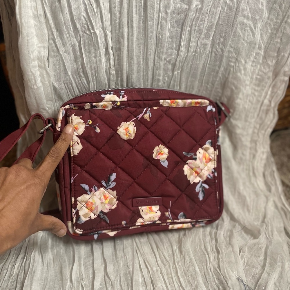 Vera Bradley Burgundy Floral Crossbody Bag